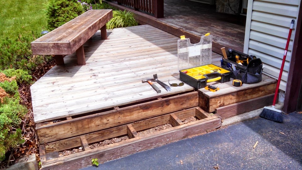 Deck repair — before project view